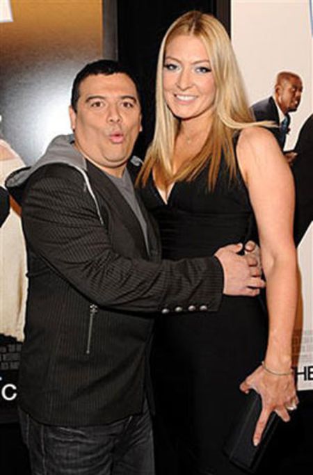 Carlos Mencia with his wife, Amy